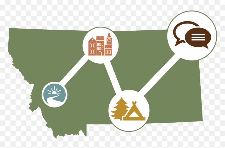 Montana Outline With Flag, HD Png Download - montañas png