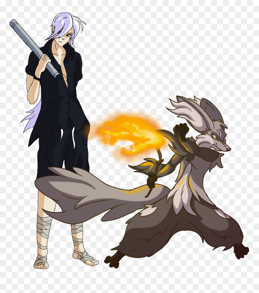Ginko The Delphox & Ikki The Human - Cartoon, HD Png Download - delphox png