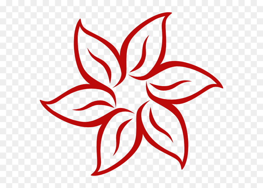 Red Flower Clipart Design - Flower Clipart, HD Png Download - red designs png