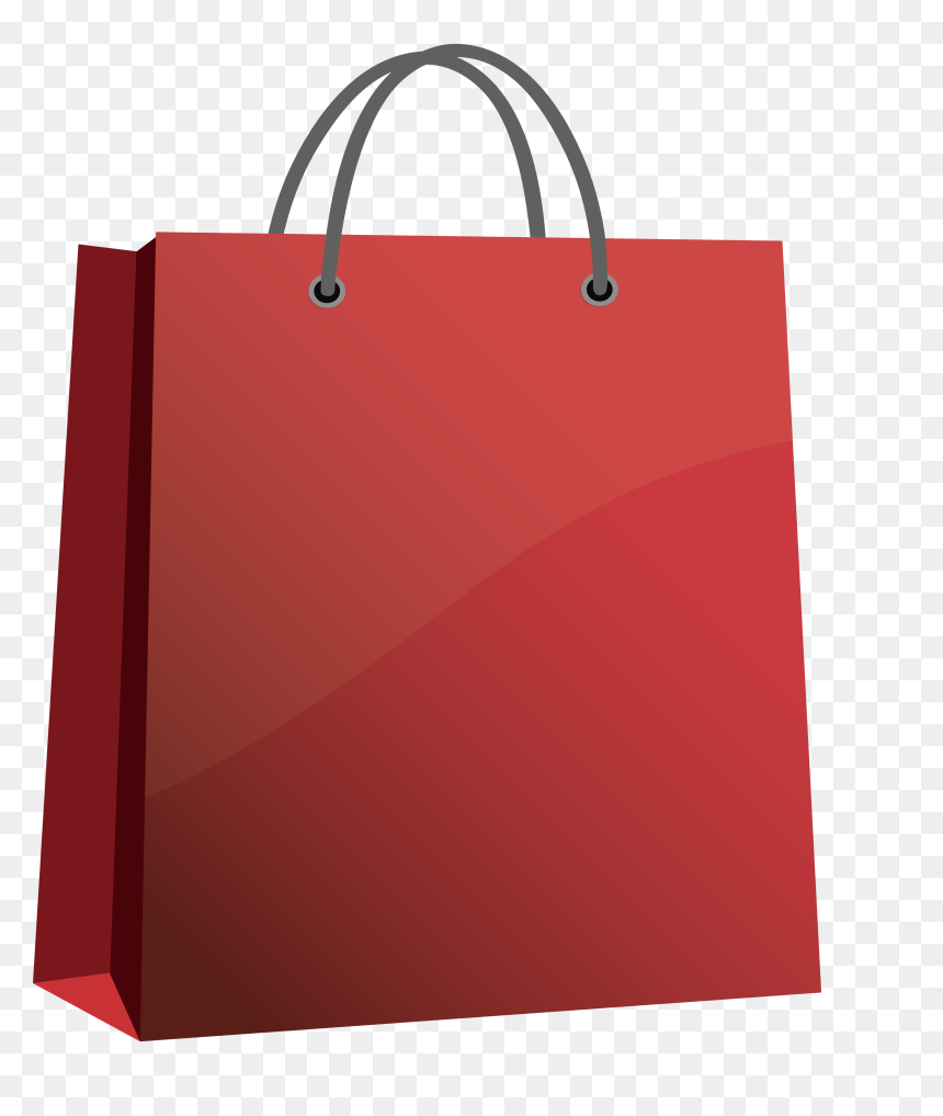 Shopping Transparent Design Png - Red Shopping Bag Transparent, Png Download - red designs png