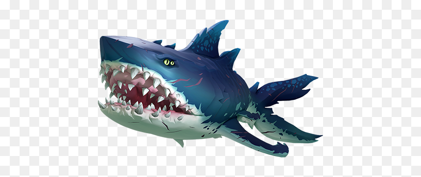 Megalodon - Sea Of Thieves Megalodon, HD Png Download - shark head png