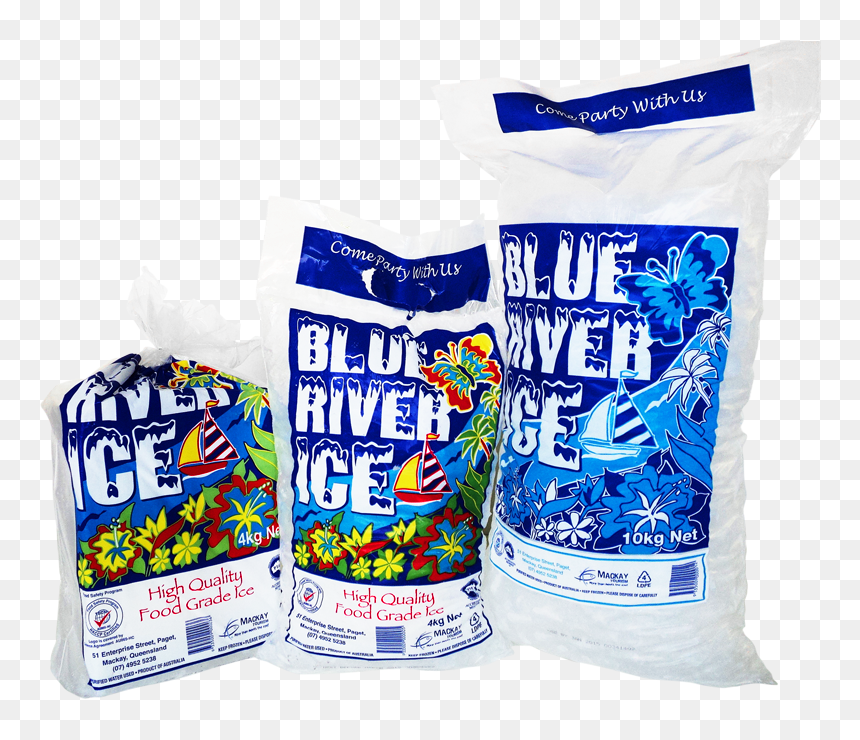 Blue River Ice Bags And Block , Png Download - Snack, Transparent Png - ice block png