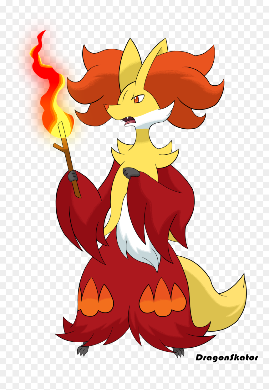This One Took Awhile Mainly Because I Was Trying New - Cartoon, HD Png Download - delphox png