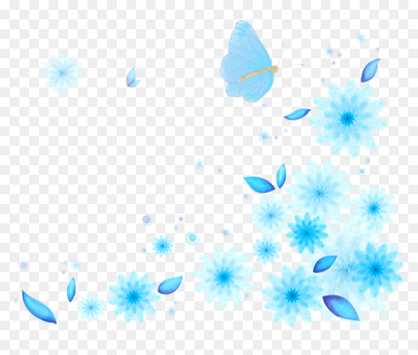 Flower, HD Png Download - butterfly border png