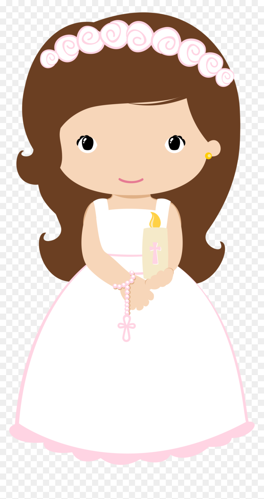 Primera Comunion Para Niña, HD Png Download - rosary clipart png