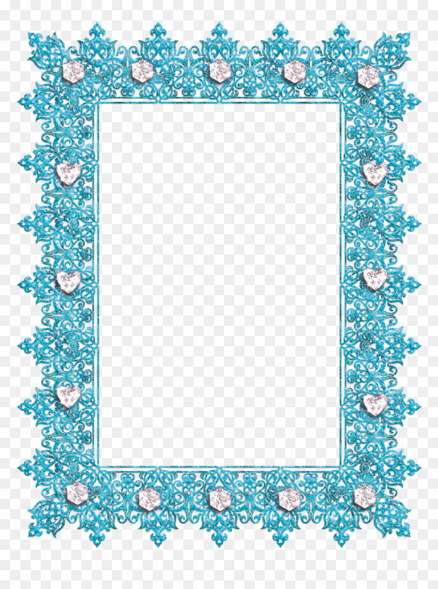 Border Frame Transparent Purple, HD Png Download - blue diamonds png