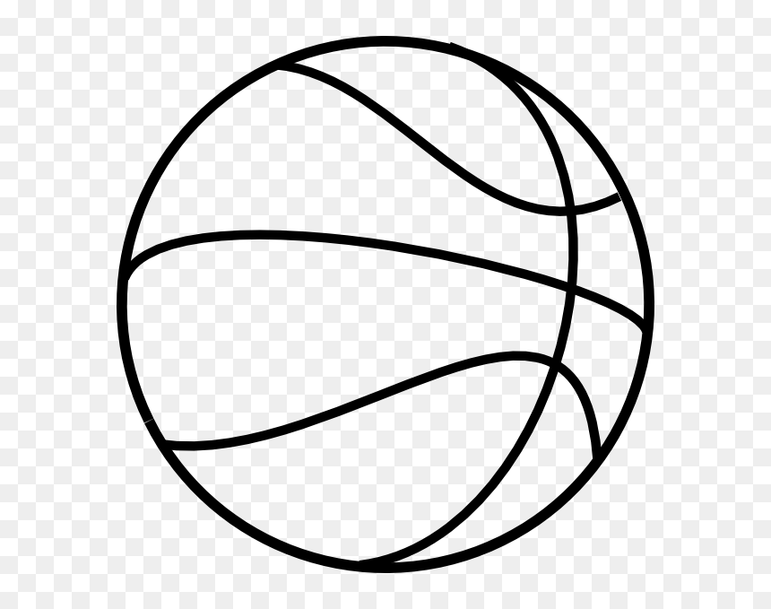 Ball Clipart Black And White, HD Png Download - basketball court lines png