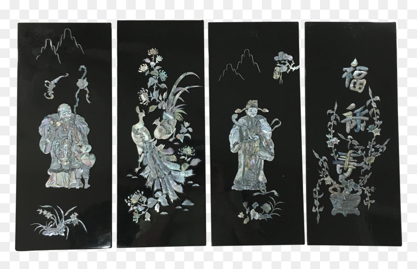 Antique Japanese Wall Art, HD Png Download - japanese tree png