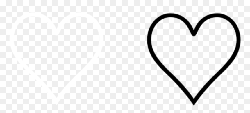 Heart, HD Png Download - black and white heart png
