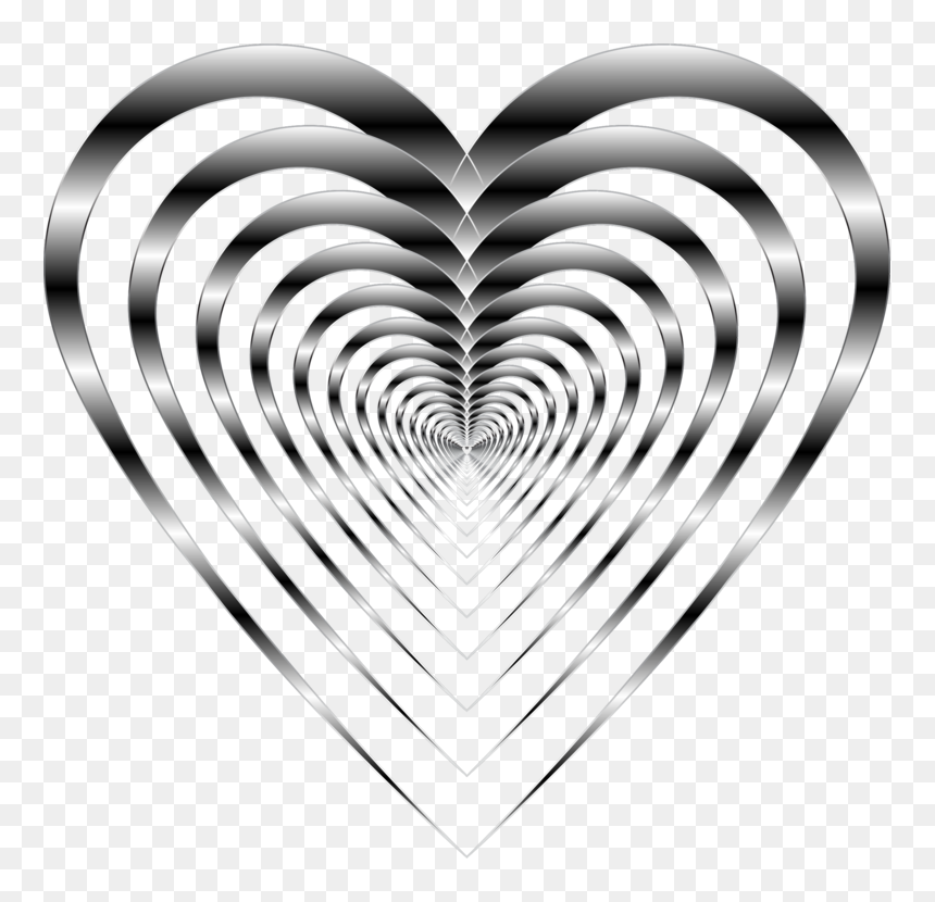 Heart, HD Png Download - black and white heart png