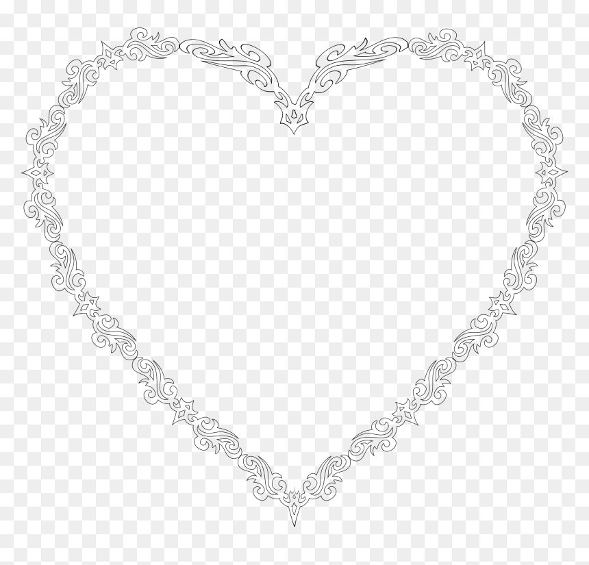 Heart, HD Png Download - black and white heart png