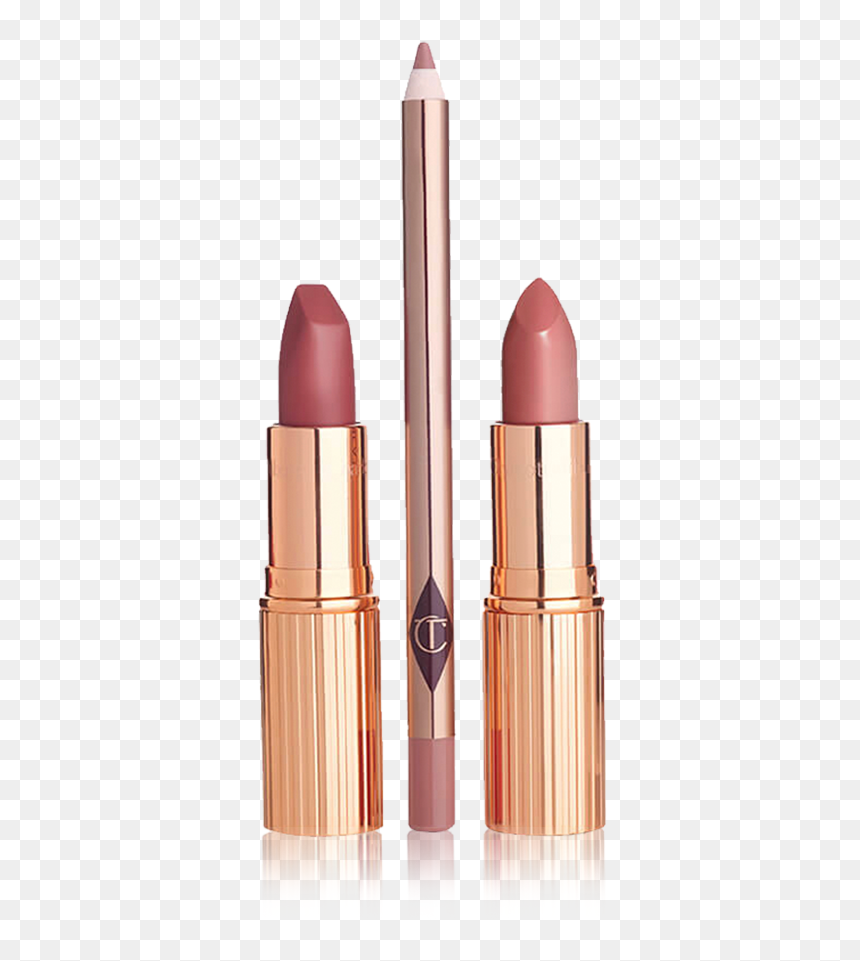 Charlotte Tilbury Pretty Pink Lipstick Duo, HD Png Download - pink lipstick png