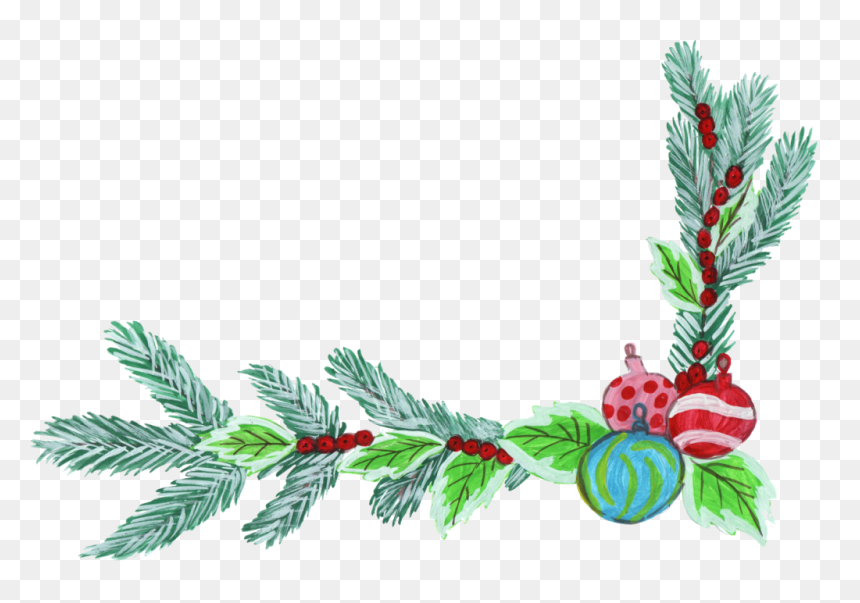 Christmas Corner Decorations Png, Transparent Png - decorations png