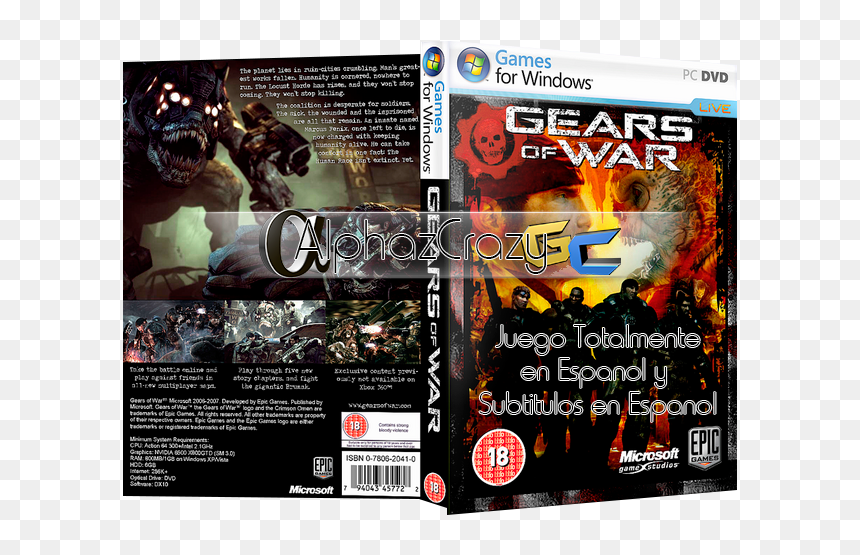 Gears Of War Pc Box, HD Png Download - marcus fenix png