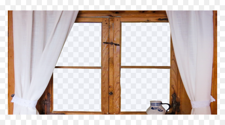 Karnisz Drewniany Nowoczesny, HD Png Download - window curtains png