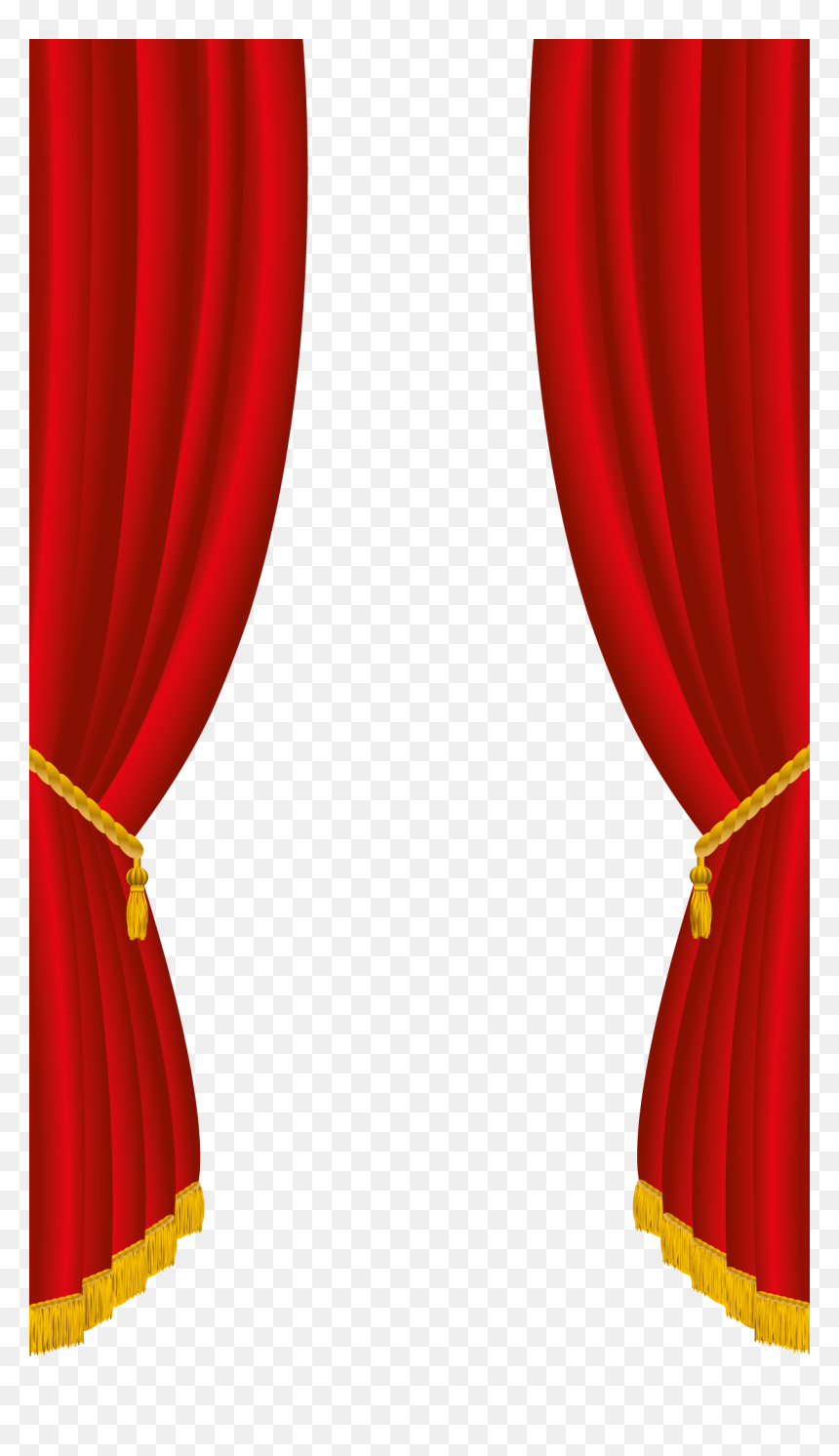 Transparent Theatre Curtain Png, Png Download - window curtains png