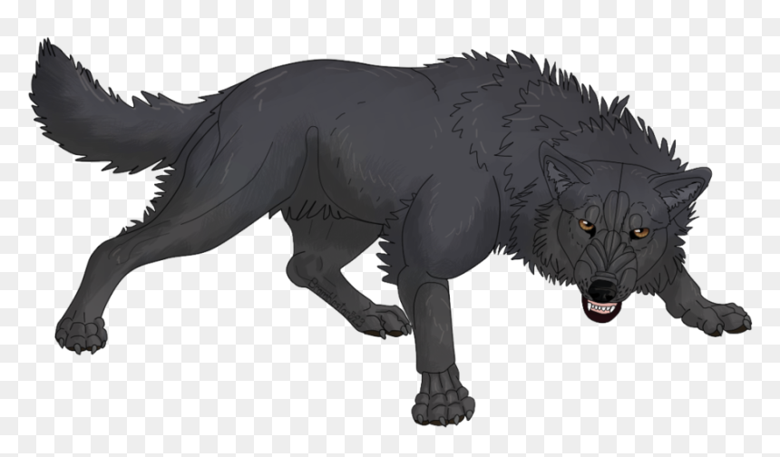 Black Wolf Art Angry, HD Png Download - angry wolf png