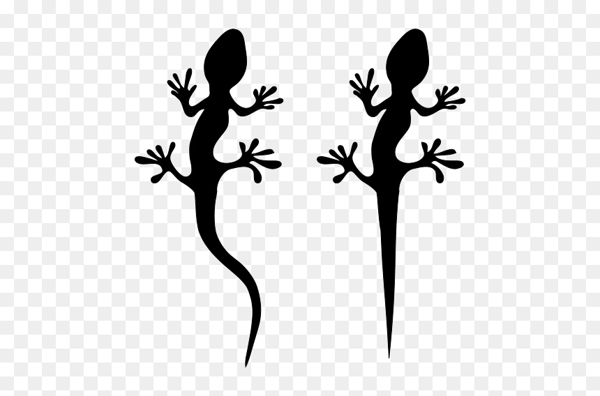 Clipart Black And White Lizards, HD Png Download - lizard tongue png