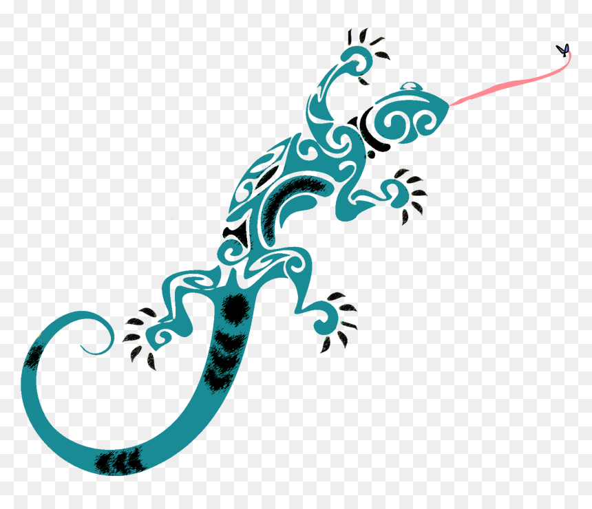 Gecko Tribal, HD Png Download - lizard tongue png