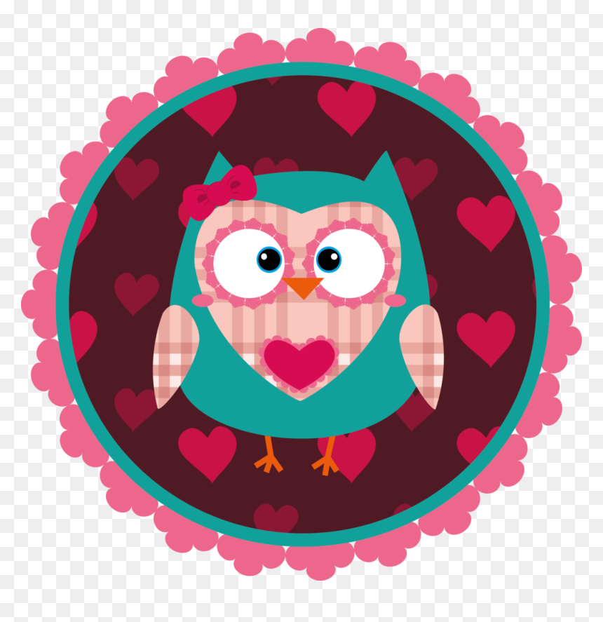 Owl Cartoon Pink, HD Png Download - pink owl png
