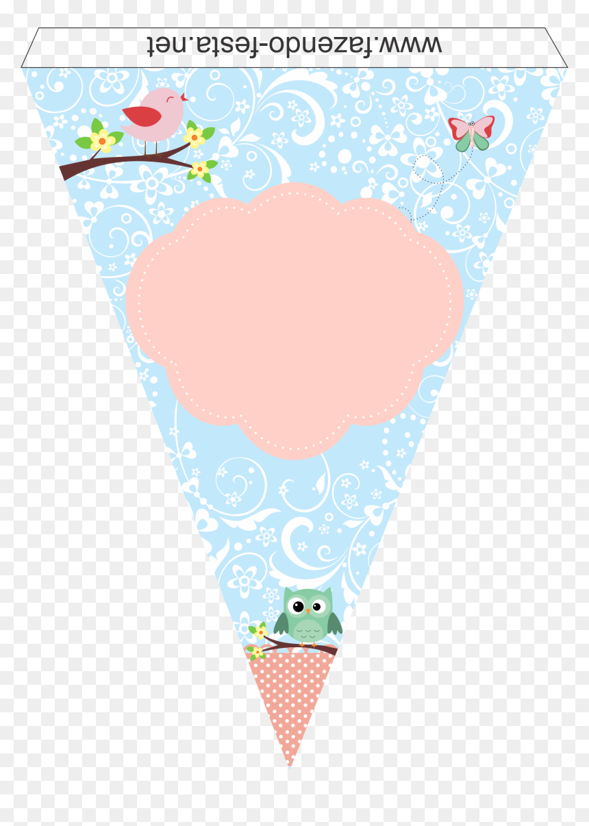 Banderines De Pajaritos Para Imprimir, HD Png Download - pink owl png