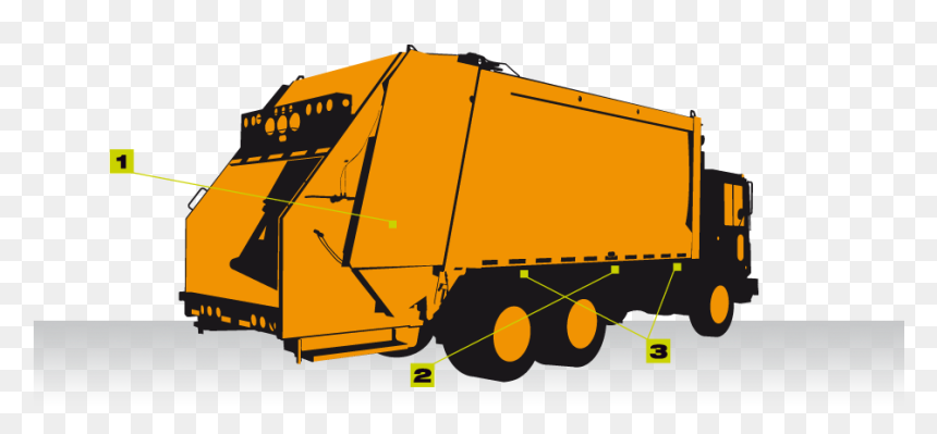 Smieciarki Ladowane Z Tyłu, HD Png Download - garbage truck png