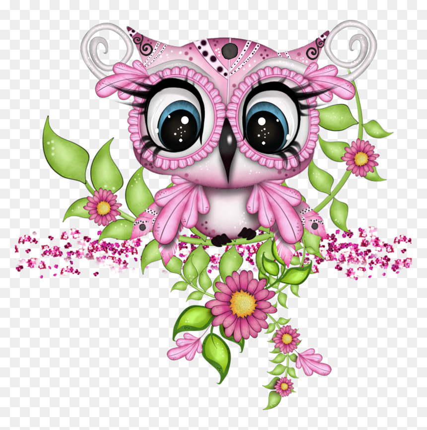 Imagens Fofas De Corujas, HD Png Download - pink owl png