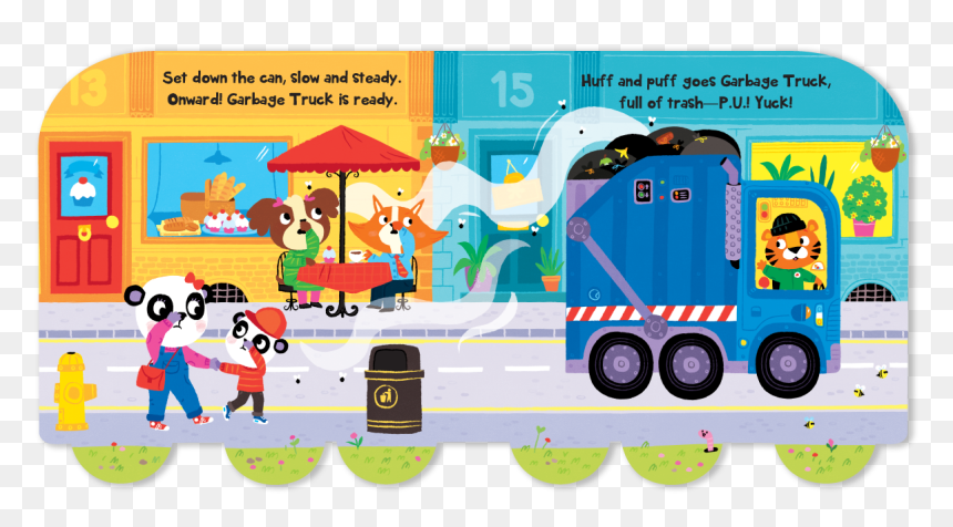 Cartoon, HD Png Download - garbage truck png