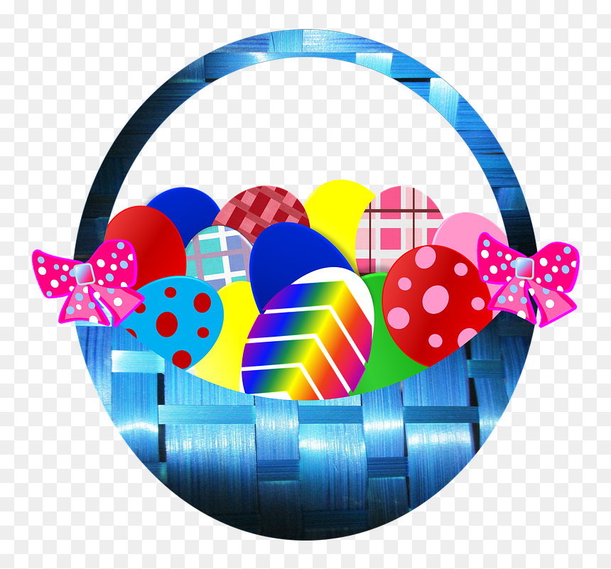 Clipart Kostenlos Ostern, HD Png Download - easter egg basket png