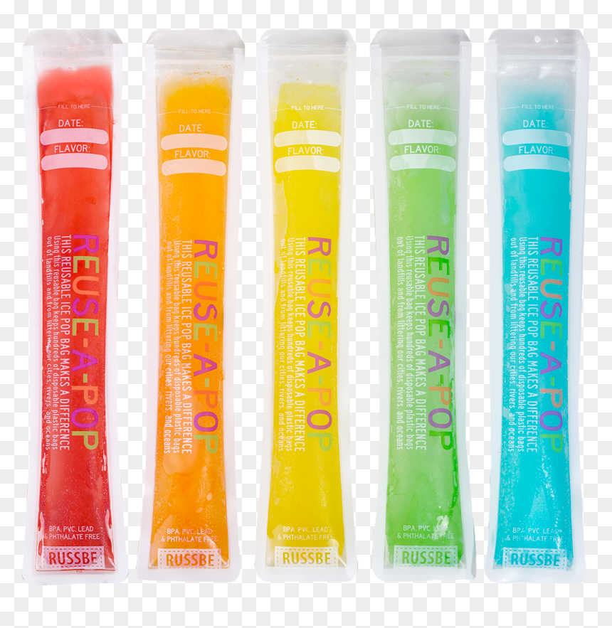 Russbe Reuse A Pop Reusable Ice Block Pop Molds - Plastic, HD Png Download - ice block png