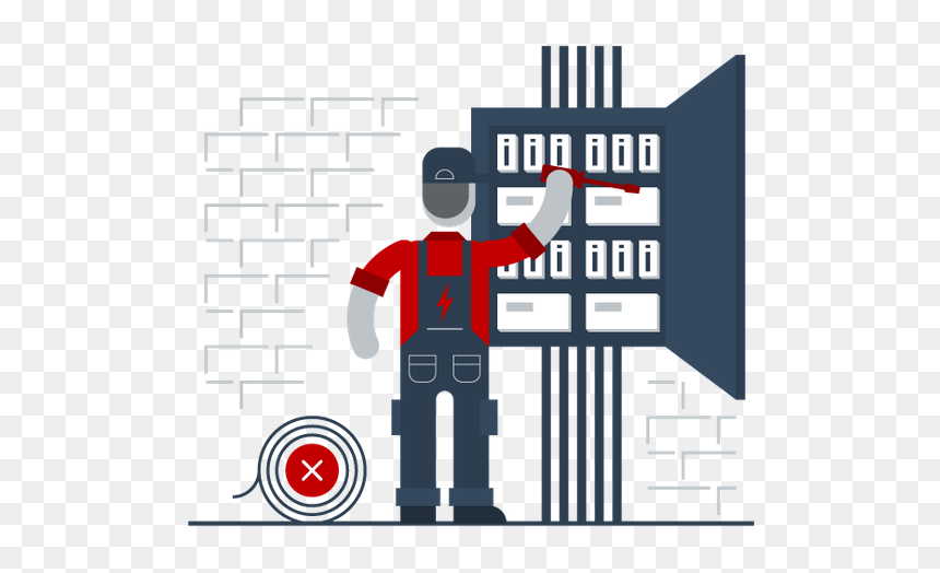 Home Wiring Clipart, HD Png Download - electrician png