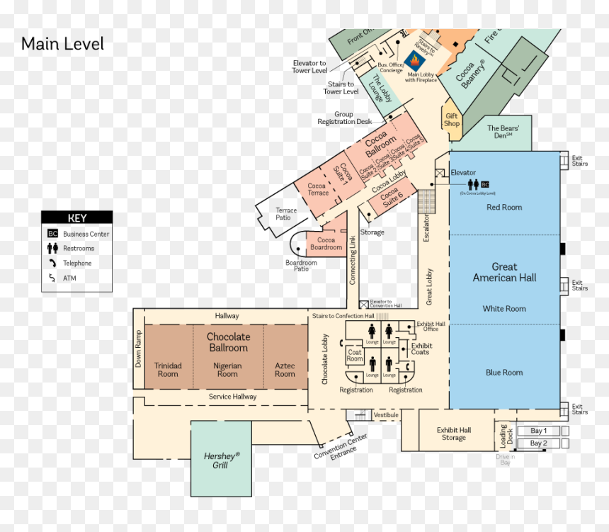 Floorplan Of Hershey Lodge - Hotel Hershey Lodge Floor Plan, HD Png Download - hershey png