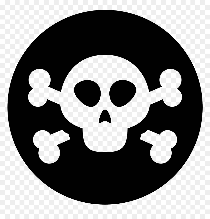 Skull Crossbones Icon - Tête De Mort Icone, HD Png Download - square icon png