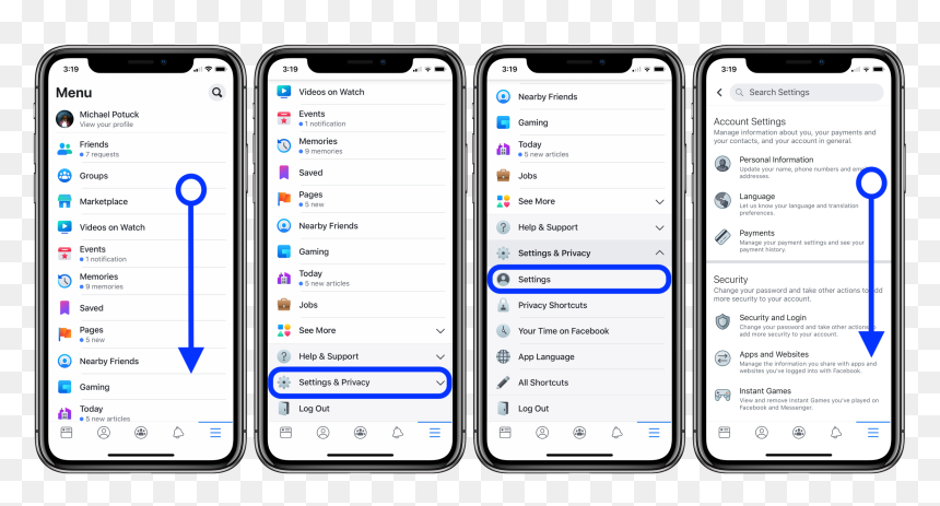 How To Turn Off Facebook Face Recognition Walkthrough - Face Recognition Setting Facebook, HD Png Download - facebook app png