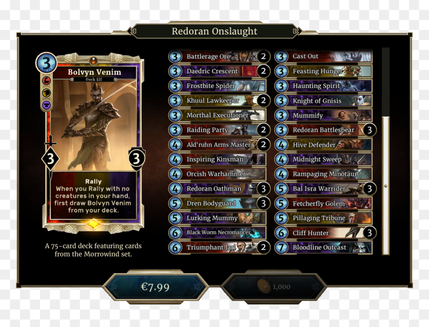 Redoran Onslaught Deck - Elder Scrolls Legends Dagoth Ur Deck, HD Png Download - onslaught png