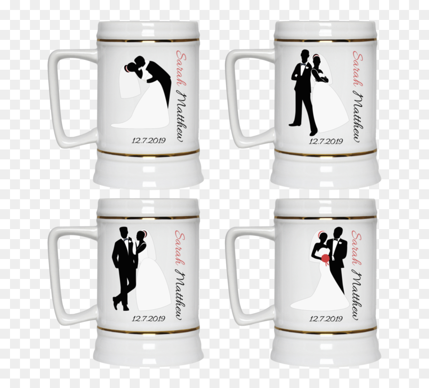 Wedding Stein Personalized Add Names & Date Choose - Beer Stein, HD Png Download - pee png
