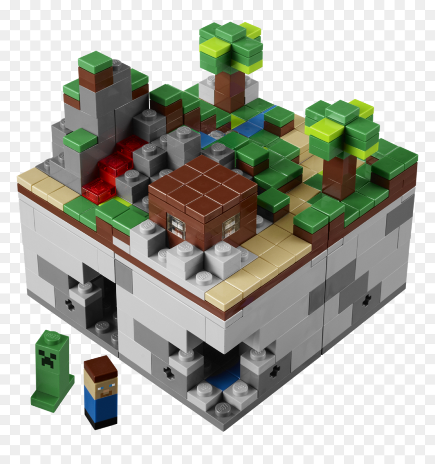 Minecraft Lego Micro World, HD Png Download - minecraft diamond block png
