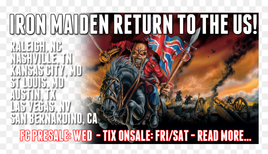 Iron Maiden Png , Png Download - Iron Maiden Tour 2012, Transparent Png - iron maiden png