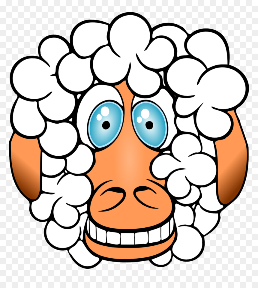 Sheep, Crazy, Grinning, Funny, Comical, Cartoon, Animal - Crazy Animal Cartoon, HD Png Download - pee png