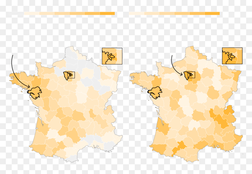 Macron Share Of Vote In The Second Round - Detailed Wine Regions Of France, HD Png Download - france map png