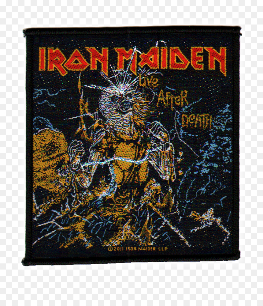 Iron Maiden Official Patch Live After Death Woven Sew-on - Live After Death Iron Maiden Patch, HD Png Download - iron maiden png