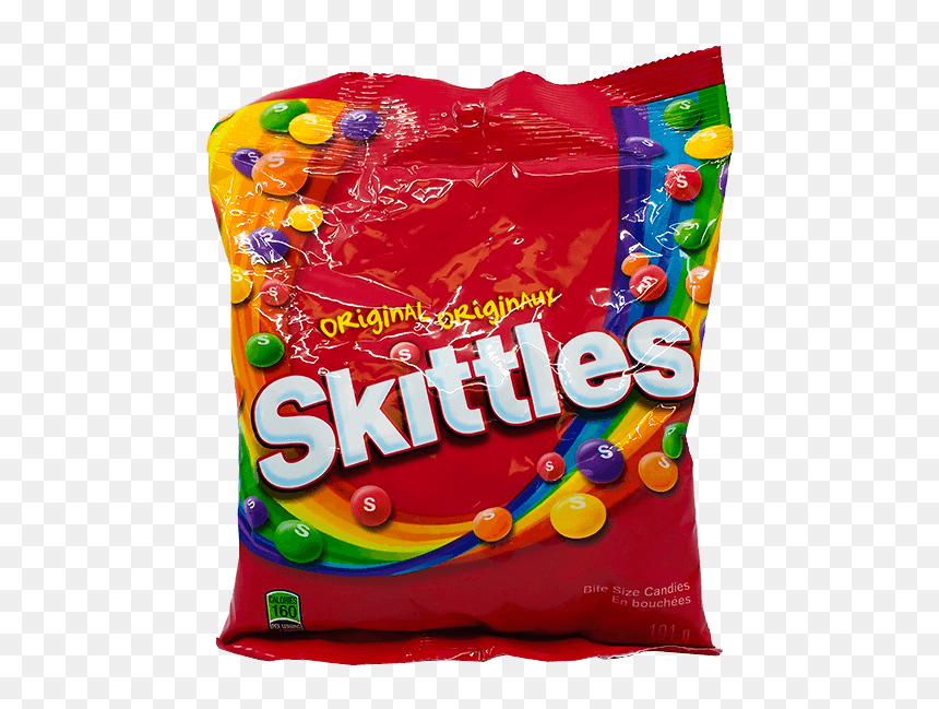 Candy, HD Png Download - skittles bag png