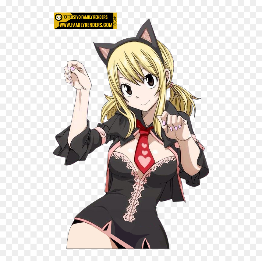 Lucy Halloween - Lucy Heartfilia Neko Kawaii, HD Png Download - fairy tail lucy png
