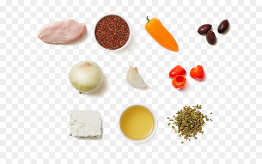 Greek Chicken & Quinoa Salad With Sweet Peppers & Goat - Farro, HD Png Download - blue apron png