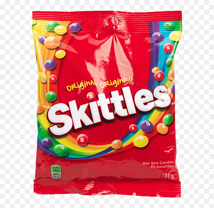 Candy, HD Png Download - skittles bag png
