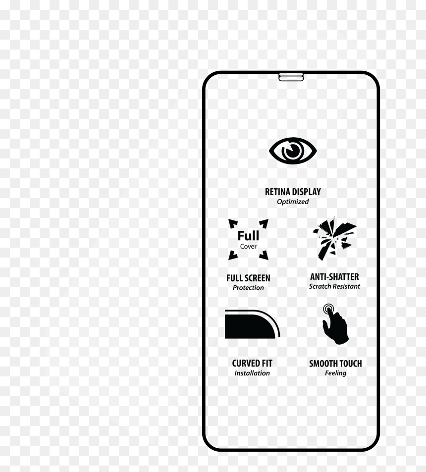 Transparent Cell Phone Accessories Png - Mobile Phone, Png Download - glass screen png