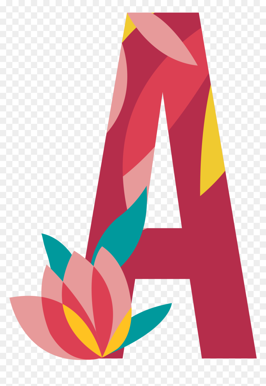 A Floral Letter - Letra D Diseño Dibujo, HD Png Download - skittles bag png
