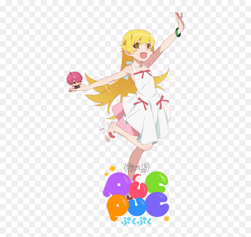 Anime, Monogatari, Monogatari Puc Puc, Oshino Shinobu, - Illustration, HD Png Download - shinobu png