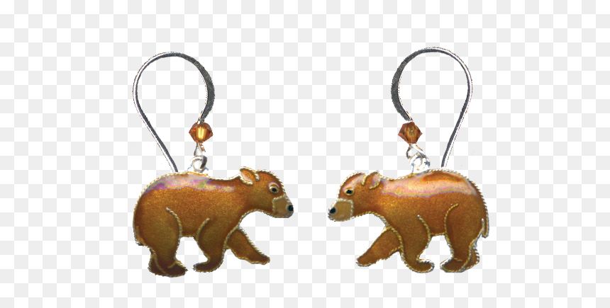 0180earrings, HD Png Download - bear cub png