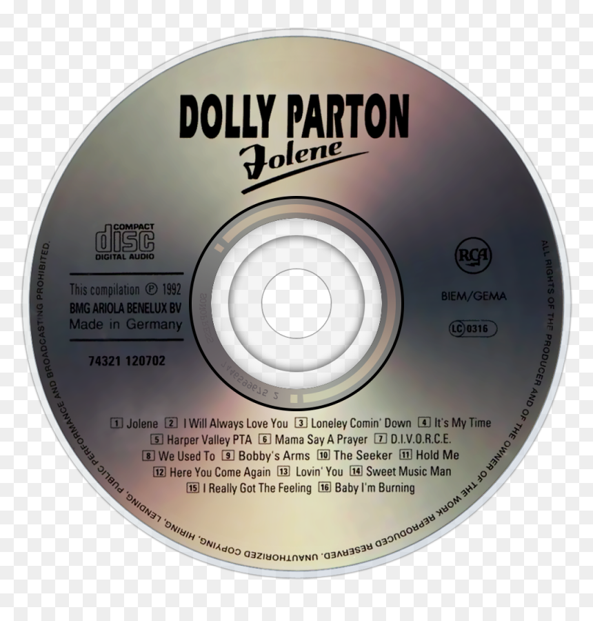 Dolly Parton Jolene Cd Disc Image - Cd, HD Png Download - dolly parton png